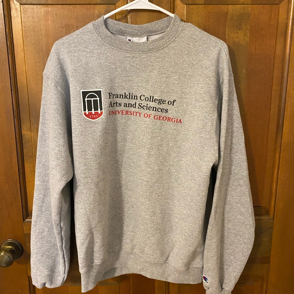 Champion Franklin College UGA Gray University of Georgia Sweatshirt | M